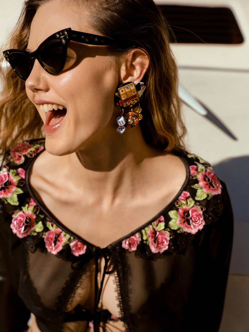 Love Garden Sheer Shrug — Black