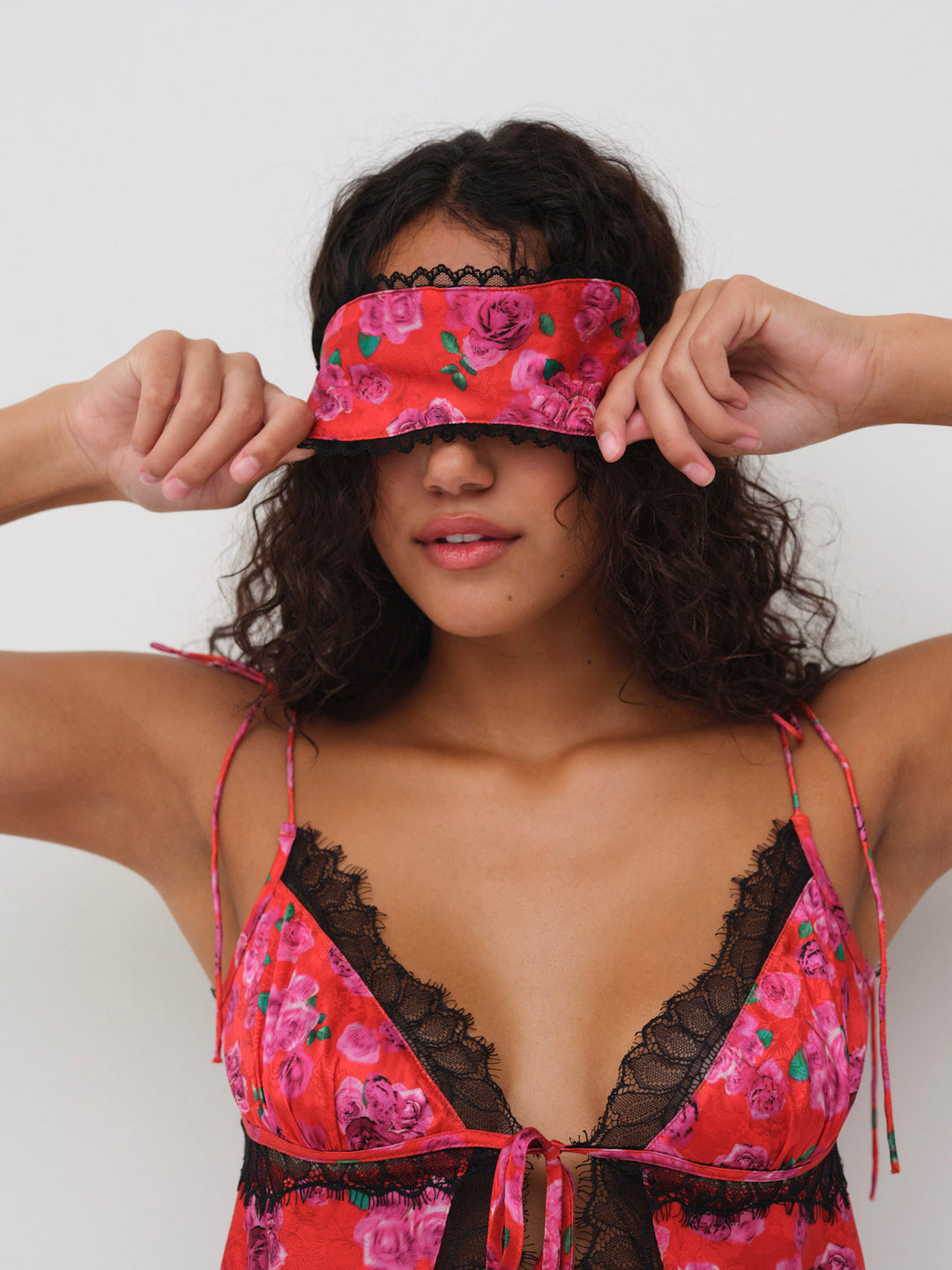 Bellamy Sleep Top & Sleep Mask — Red