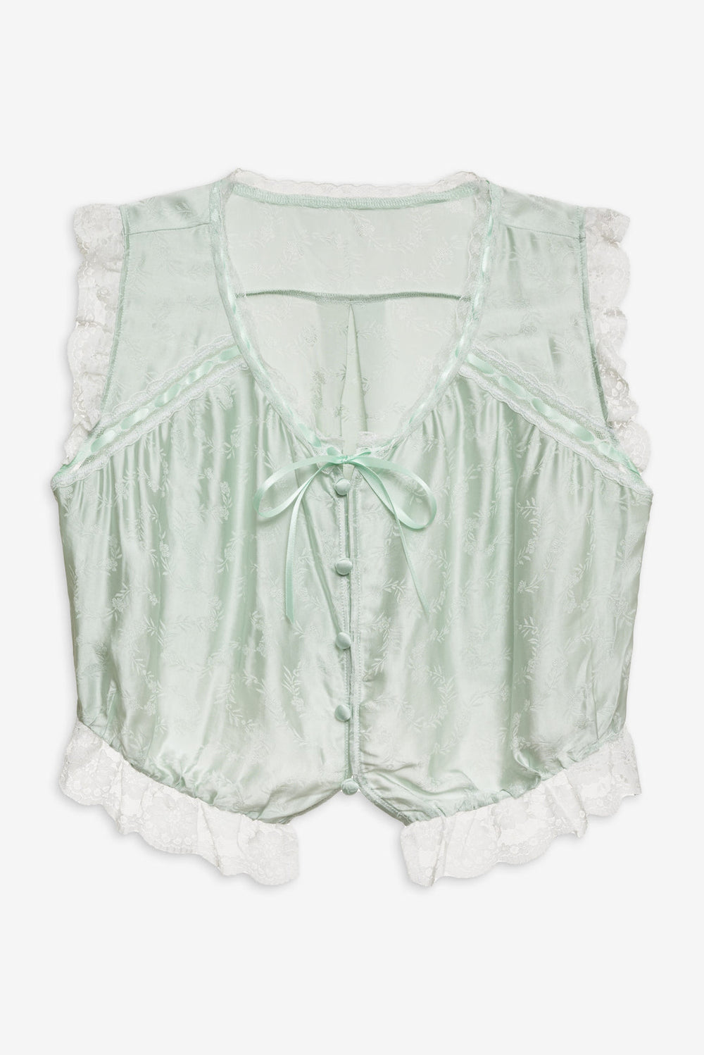 Mint Twist Jacquard Top — Mint
