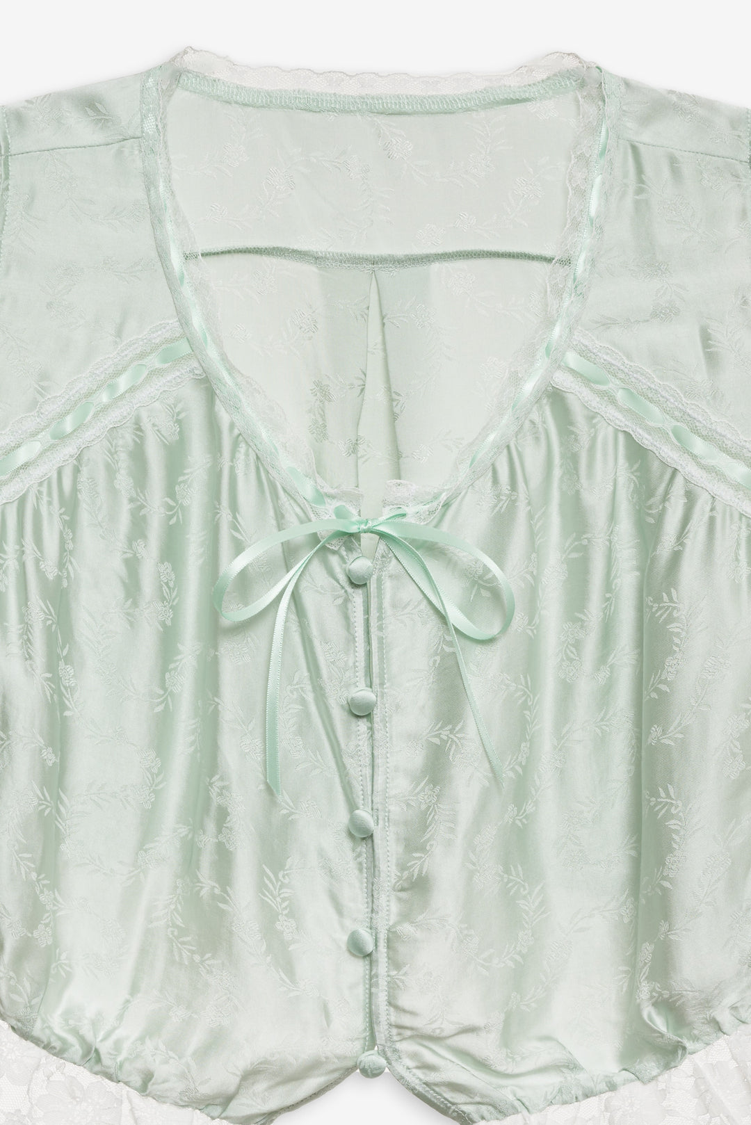 Mint Twist Jacquard Top — Mint