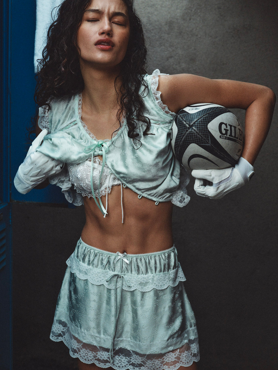 Mint Twist Jacquard Top — Mint