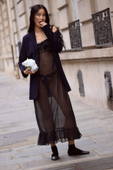 Gertrude Maxi Slip Dress — Black