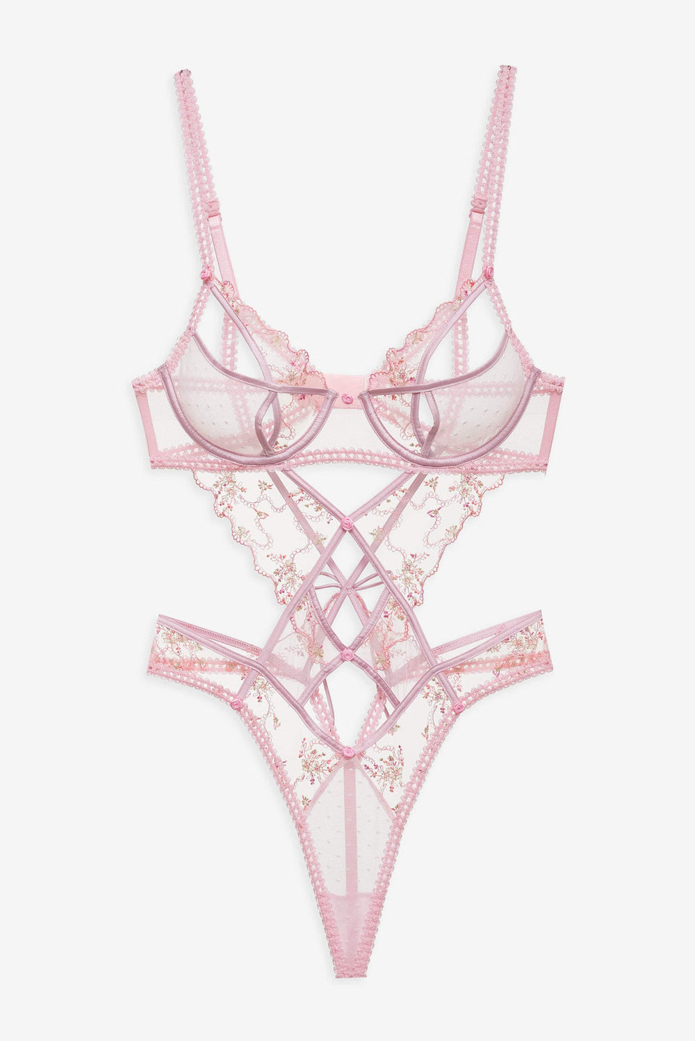 Dainty Daphne Teddy — Pink