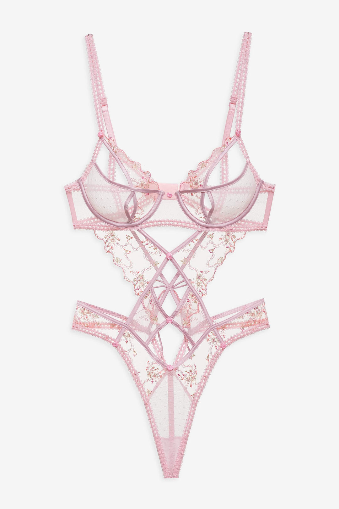 Dainty Daphne Teddy — Pink