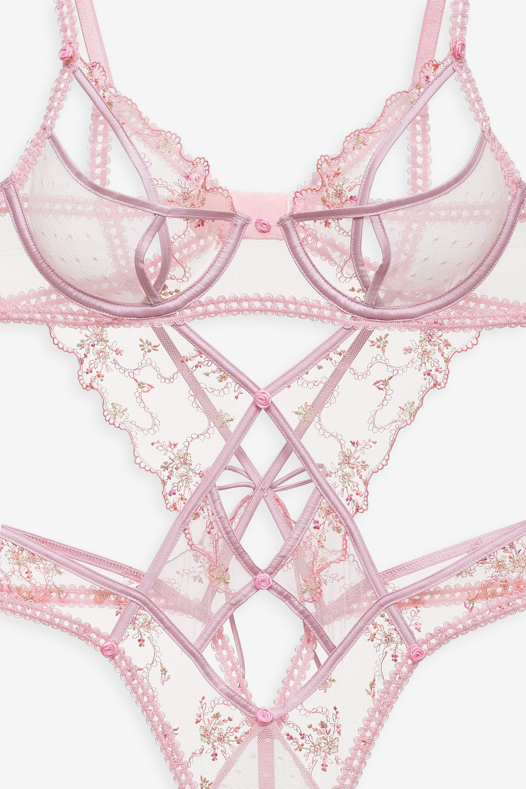 Dainty Daphne Teddy — Pink