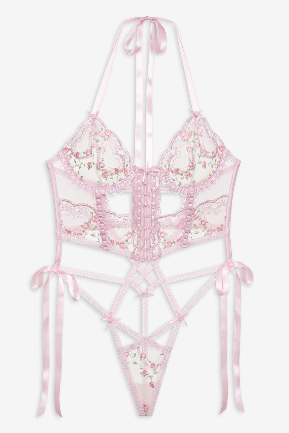 Ily Embroidered Teddy — Pink