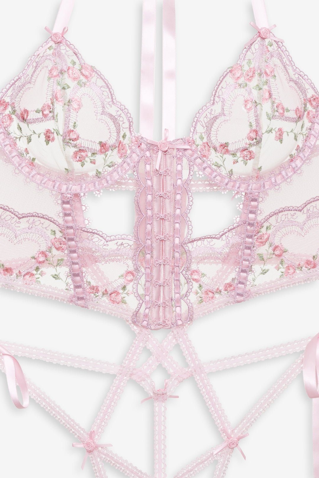 Ily Embroidered Teddy — Pink