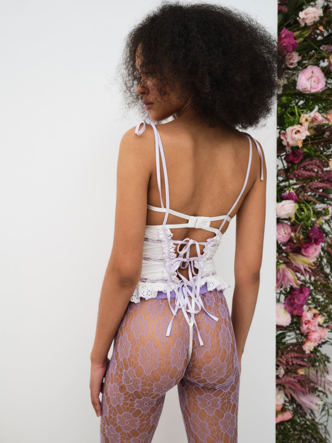 Daisy Eyelet Bodysuit — Lavender