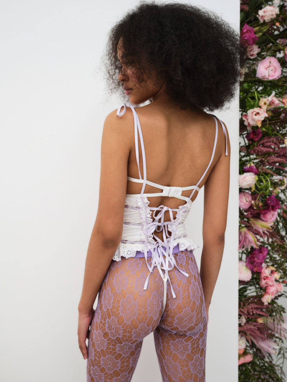 Daisy Eyelet Bodysuit — Lavender