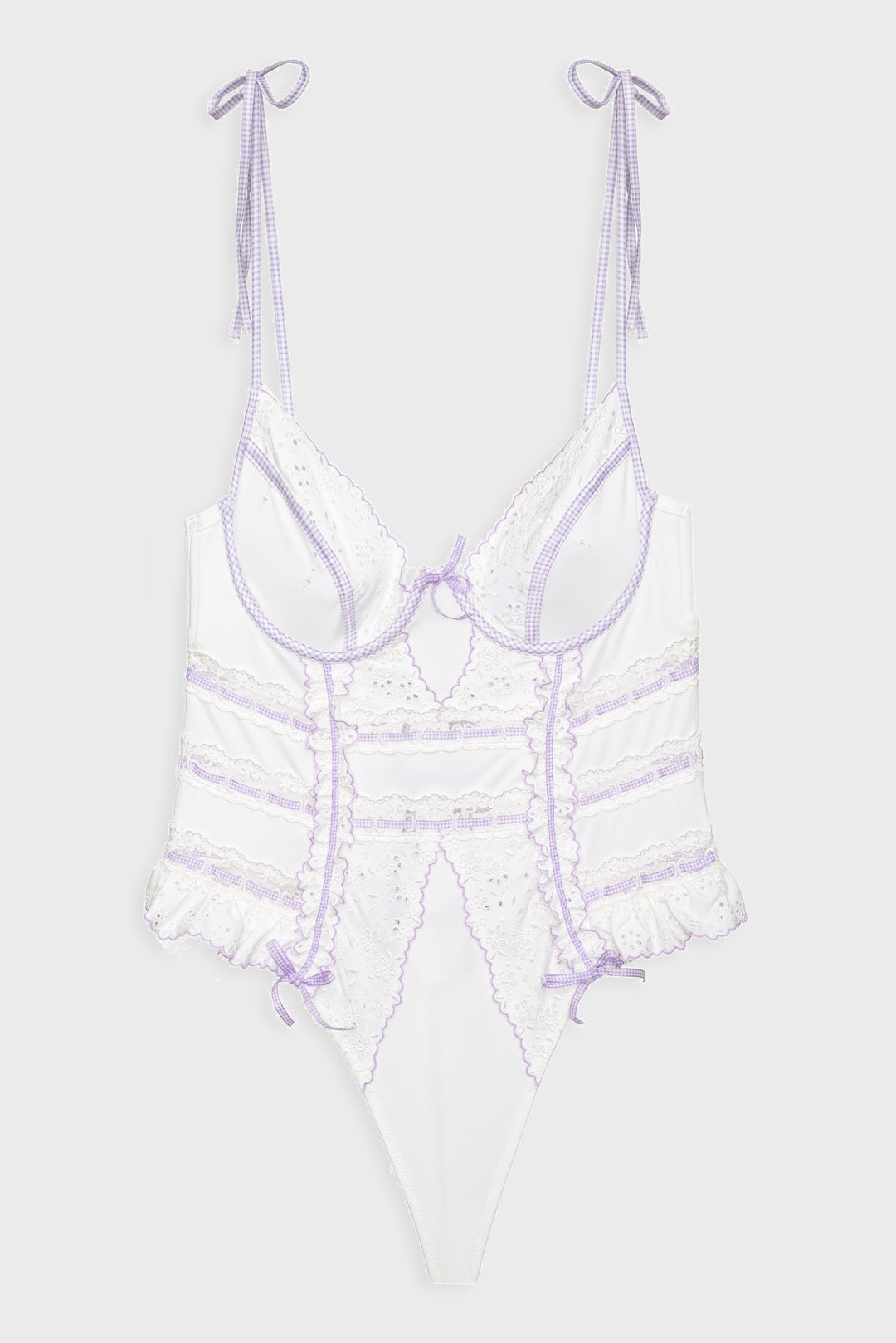 Daisy Eyelet Bodysuit — Lavender