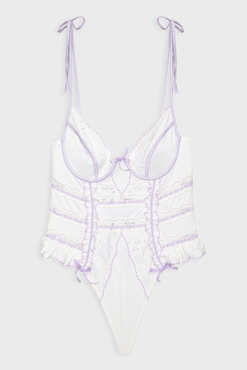Daisy Eyelet Bodysuit — Lavender
