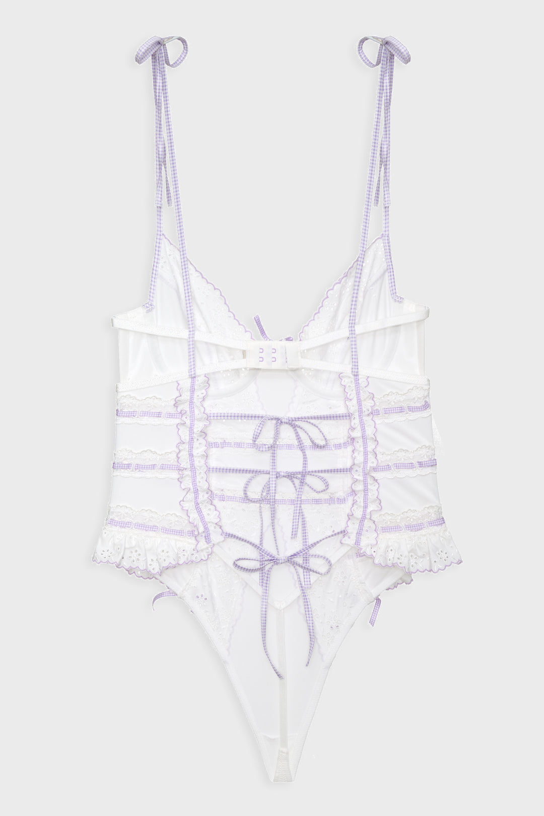 Daisy Eyelet Bodysuit — Lavender