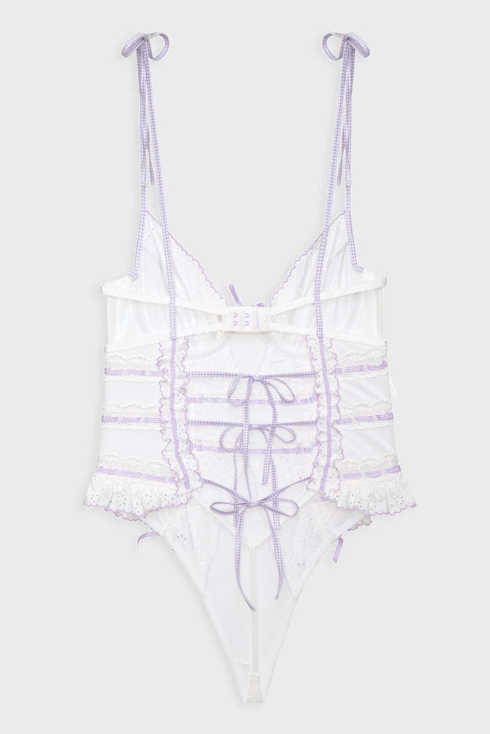Daisy Eyelet Bodysuit — Lavender