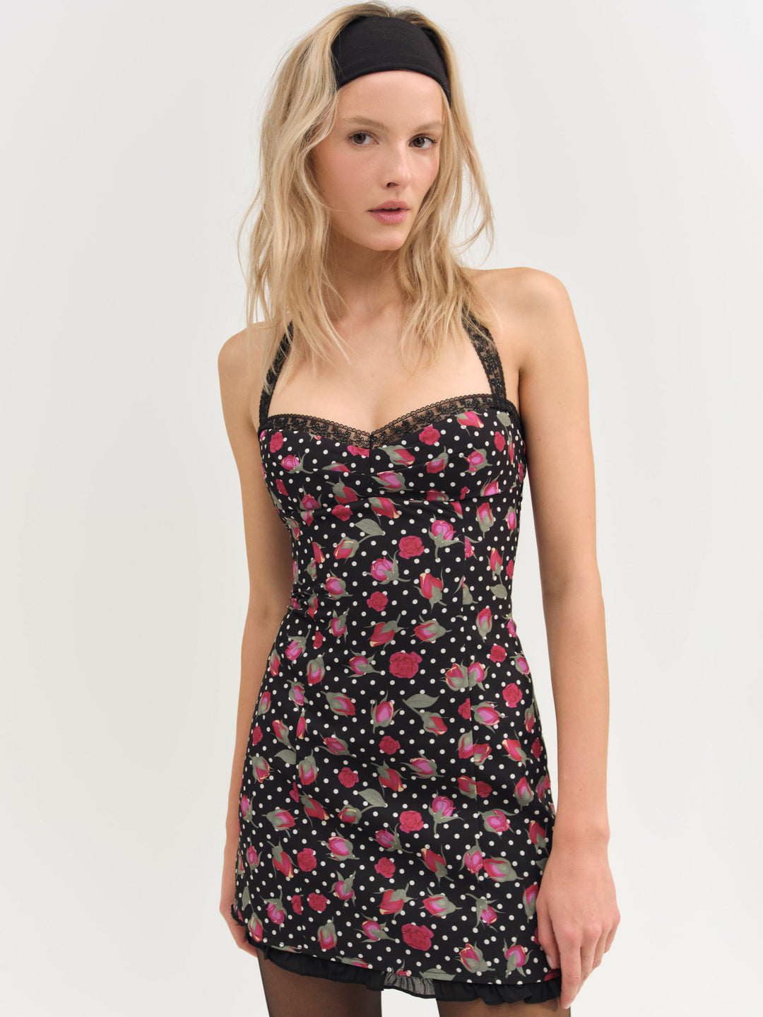 Betty Bud Mini Dress — Black