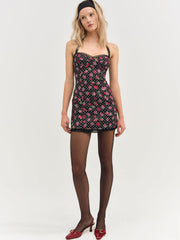 Betty Bud Mini Dress — Black
