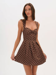 August Mini Dress — Chocolate