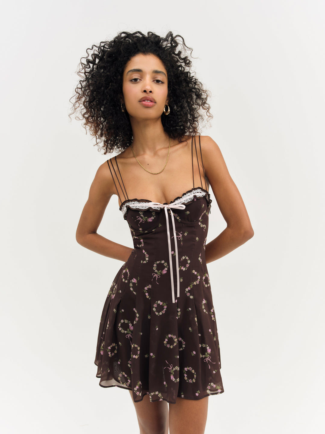 Kate Mini Dress — Brown