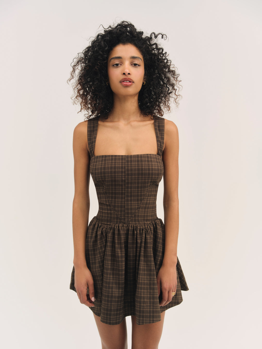 Ginny Mini Dress — Brown