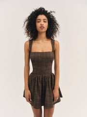 Ginny Mini Dress — Brown