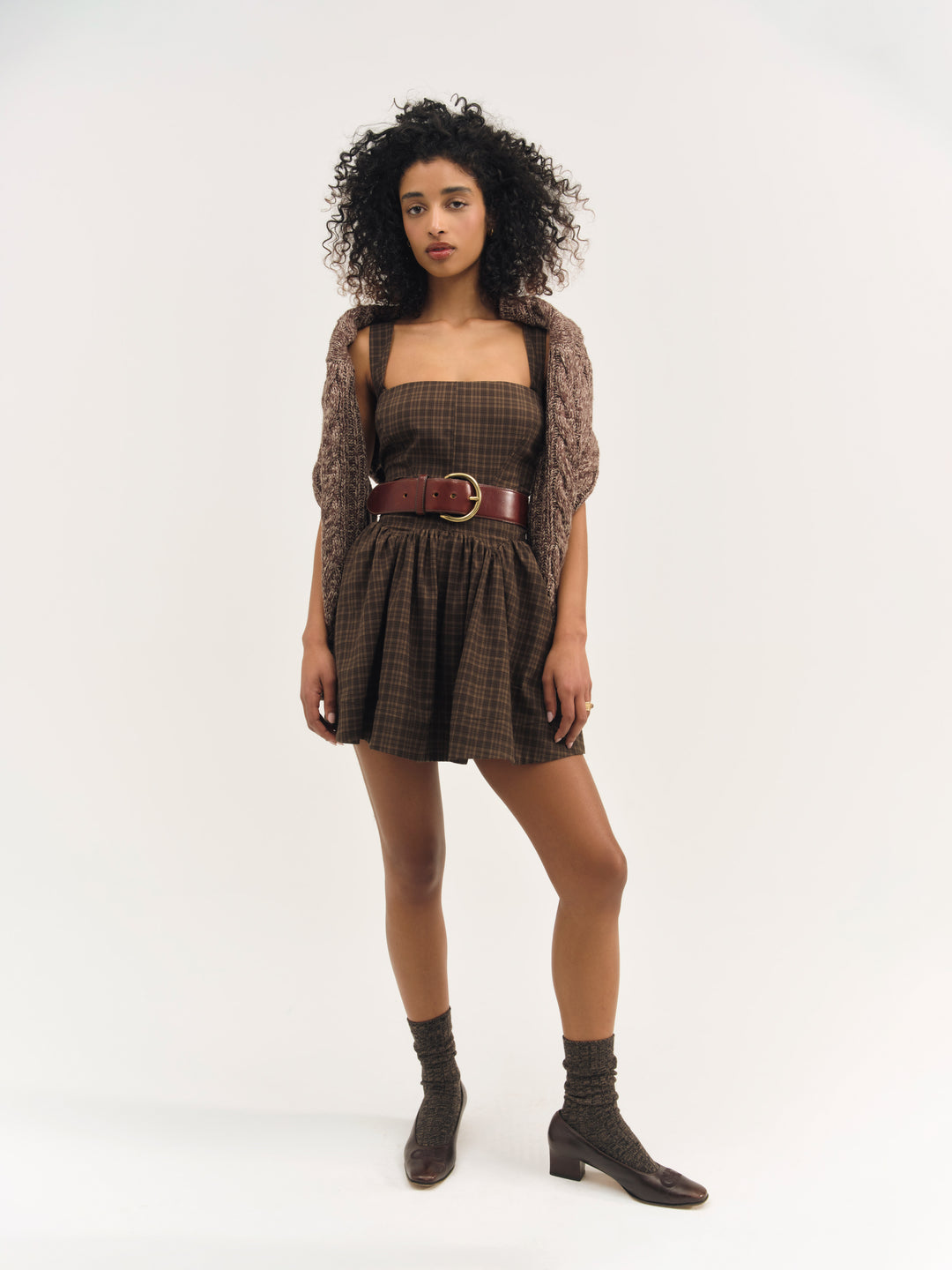 Ginny Mini Dress — Brown