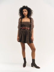 Ginny Mini Dress — Brown