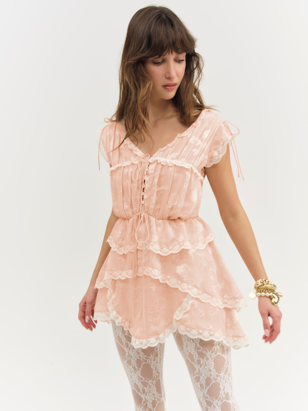 Ciara Mini Dress — Bisque