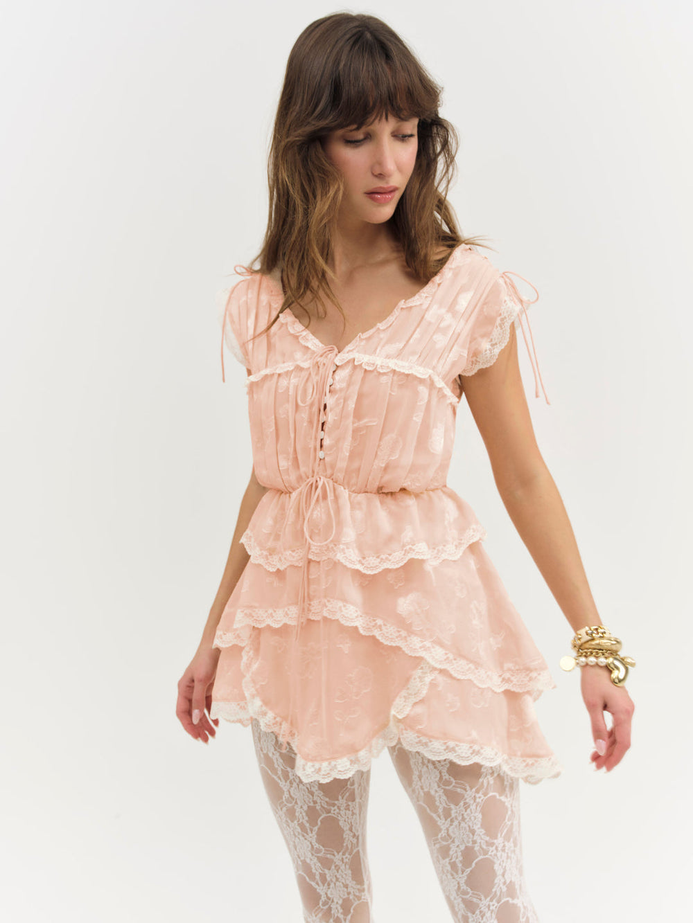 Ciara Mini Dress — Bisque