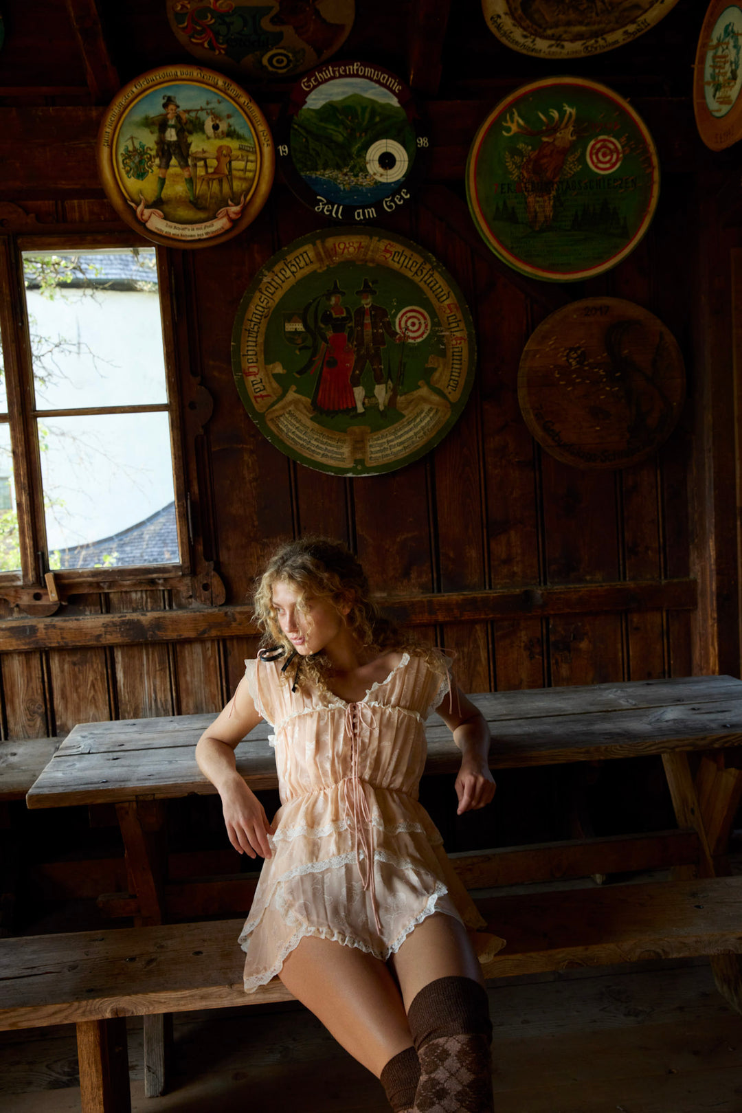 Ciara Mini Dress — Bisque