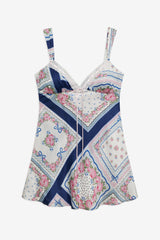 Summer Scarf Mini Dress — Blue