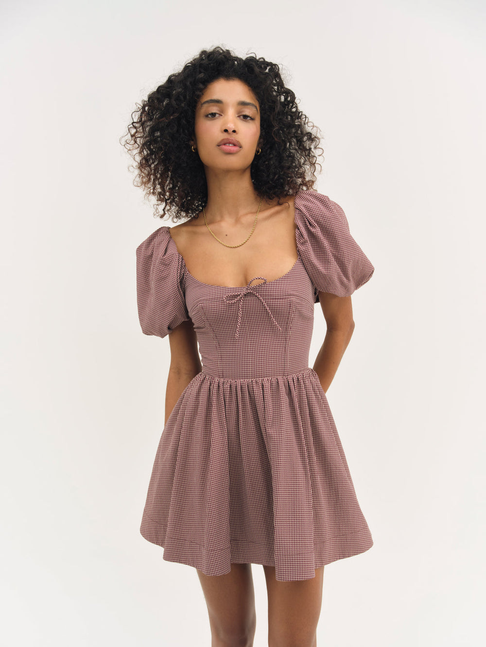 Florence Mini Dress — Burgundy