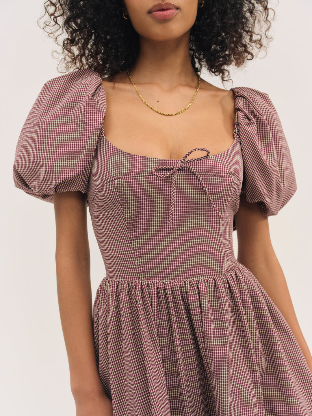 Florence Mini Dress — Burgundy