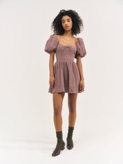 Florence Mini Dress — Burgundy
