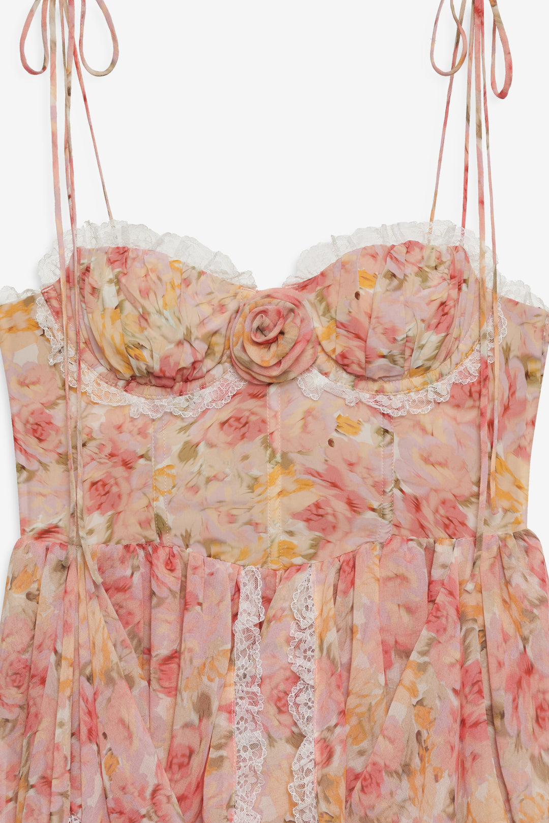 Elea Asymmetrical Mini Dress — Peach