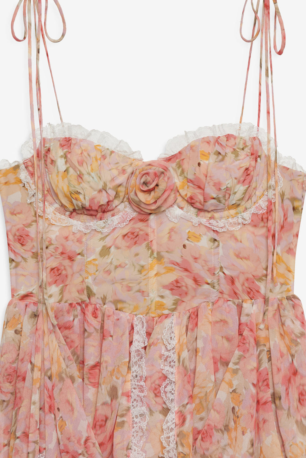 Elea Asymmetrical Mini Dress — Peach