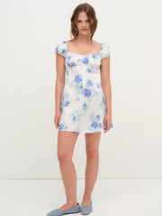 Antonia Mini Dress — Blue