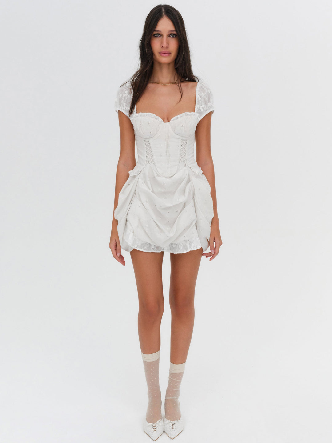 Morgan Mini Dress — Bright White