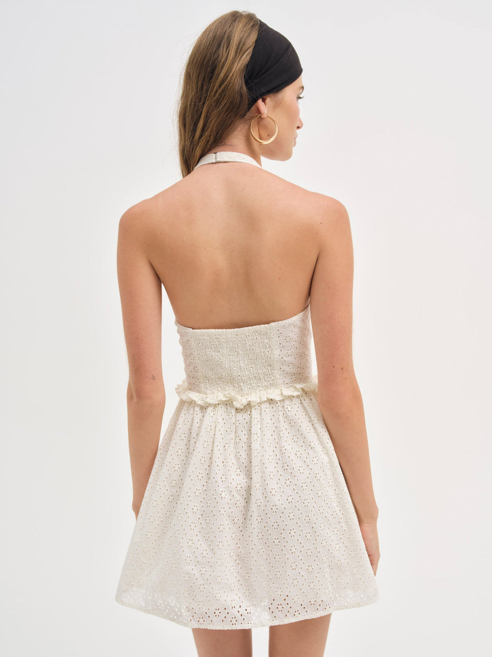 Janice Halter Mini Dress — White