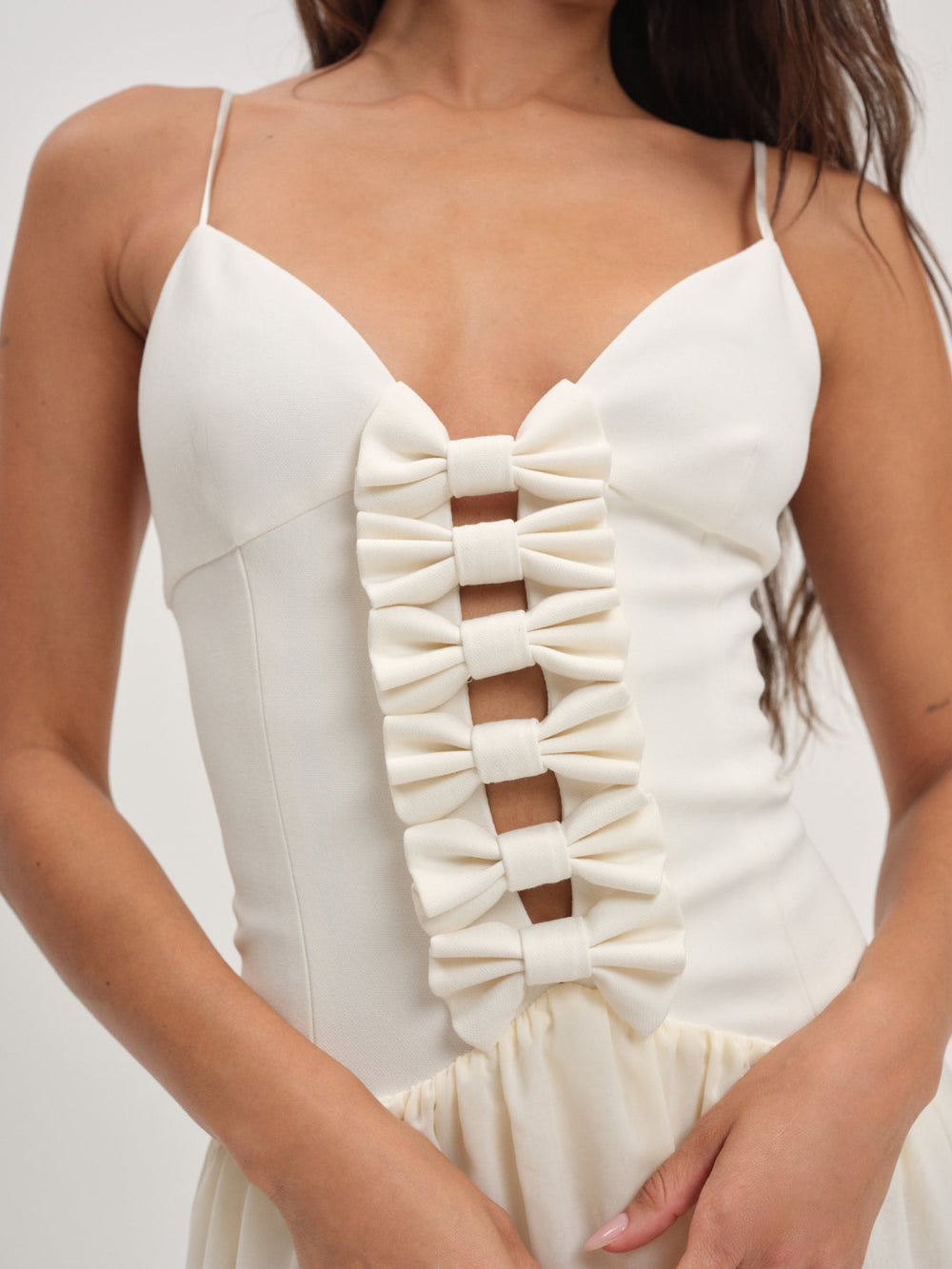 Josie Micro Mini Dress — Cream