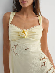 Claudia Mini Dress — Yellow