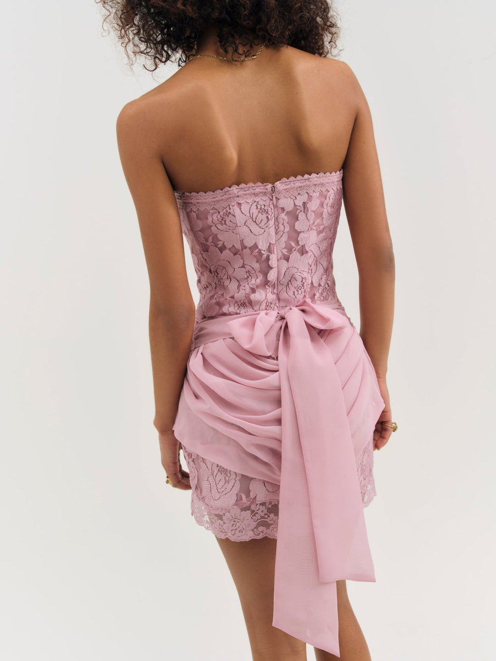 Claudia Rose Lace Micro Mini Dress — Mulberry