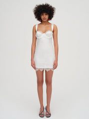 Allira Lace Mini Dress — White