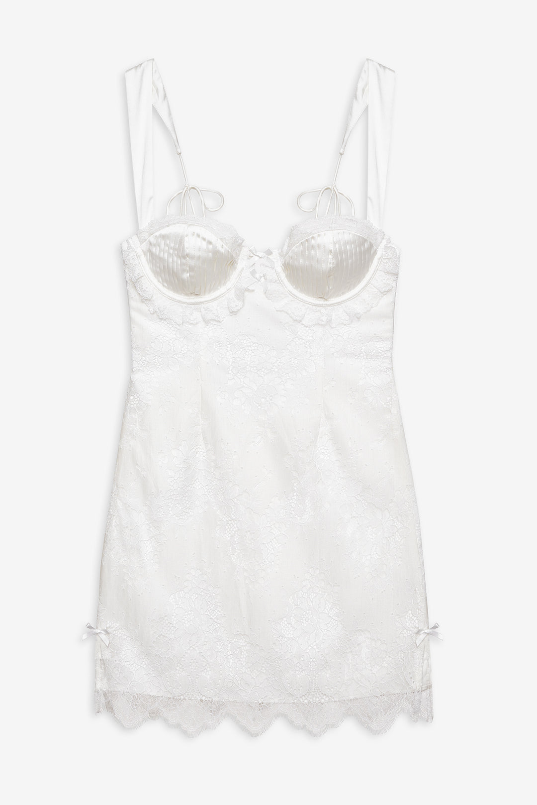 Allira Lace Mini Dress — White