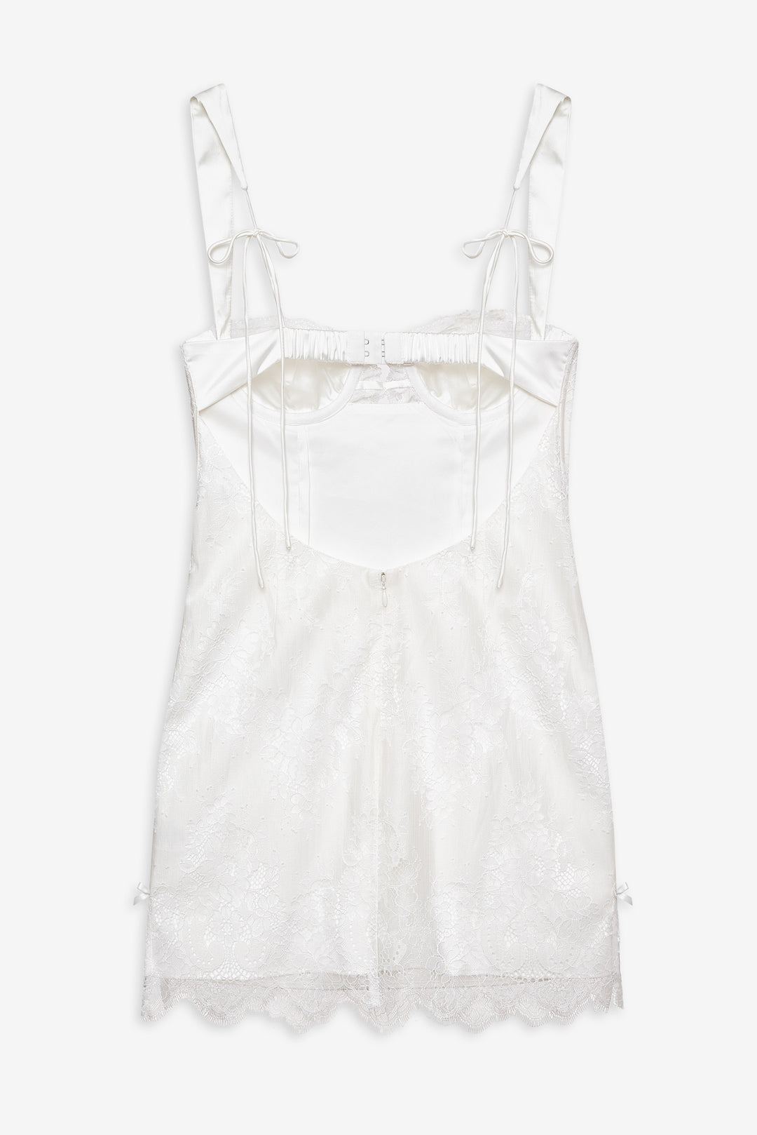 Allira Lace Mini Dress — White