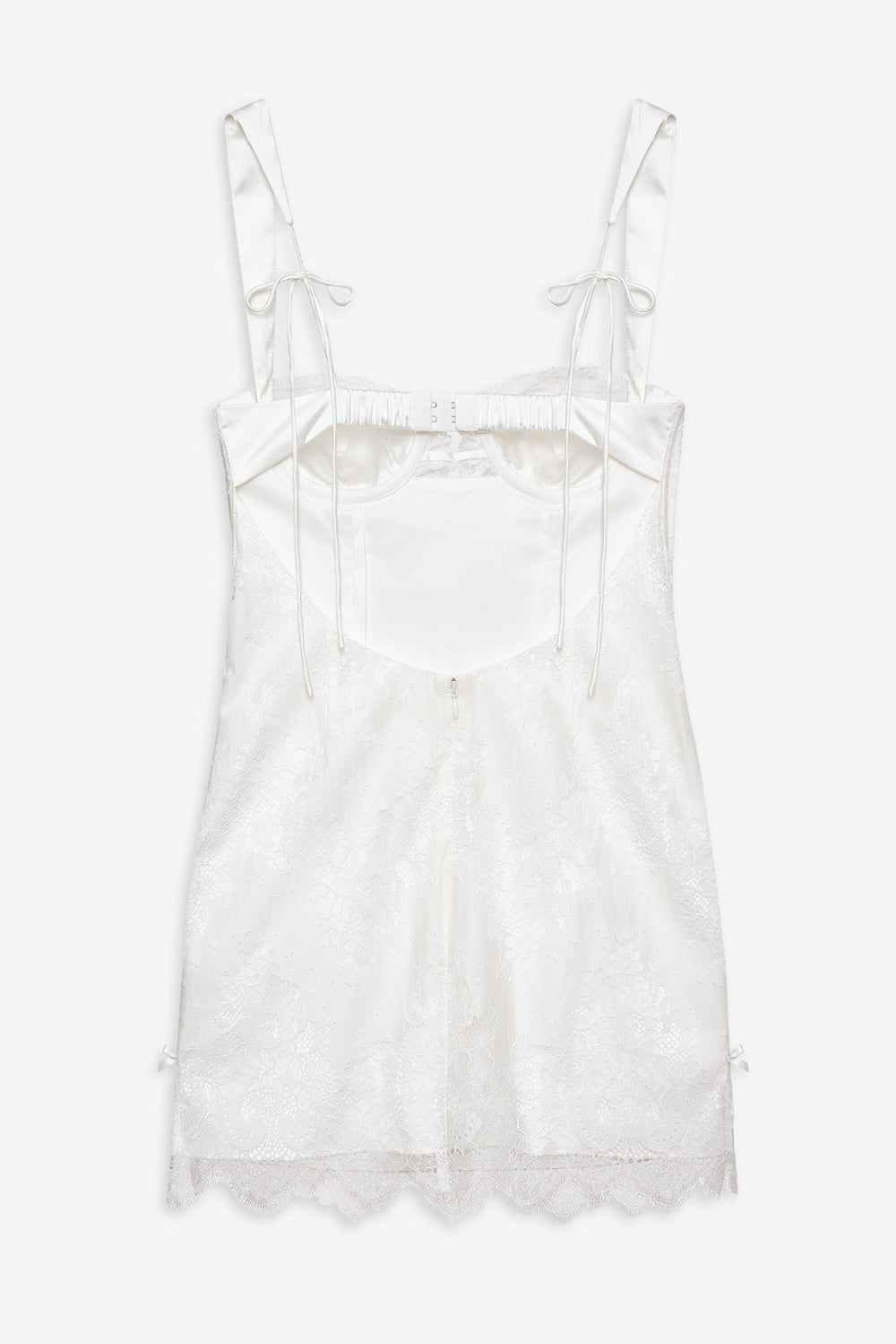Allira Lace Mini Dress — White