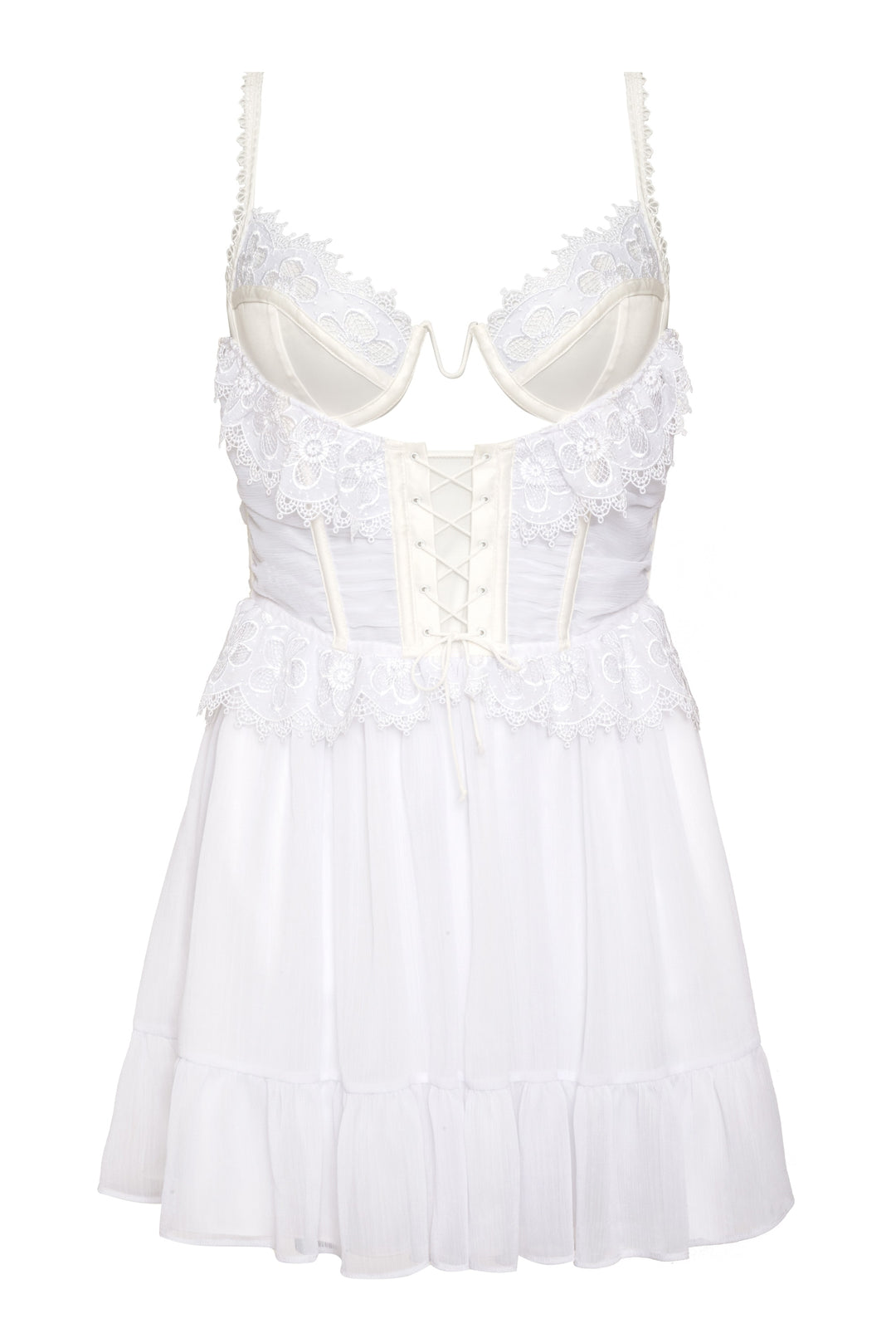 Farmhouse Floral Slip Dress — White