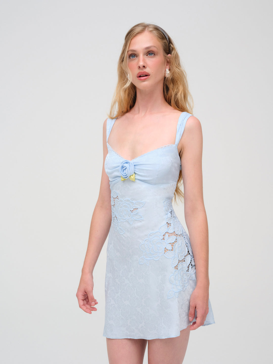 Claudia Mini Dress — Blue