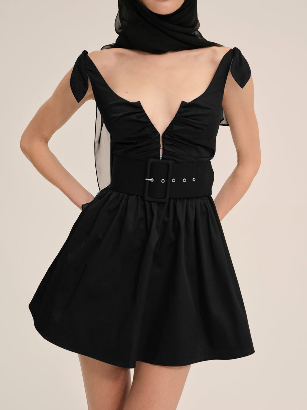 Quinne Mini Dress — Black