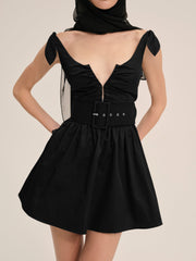 Quinne Mini Dress — Black