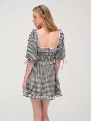 Jackson Mini Dress — Black Gingham