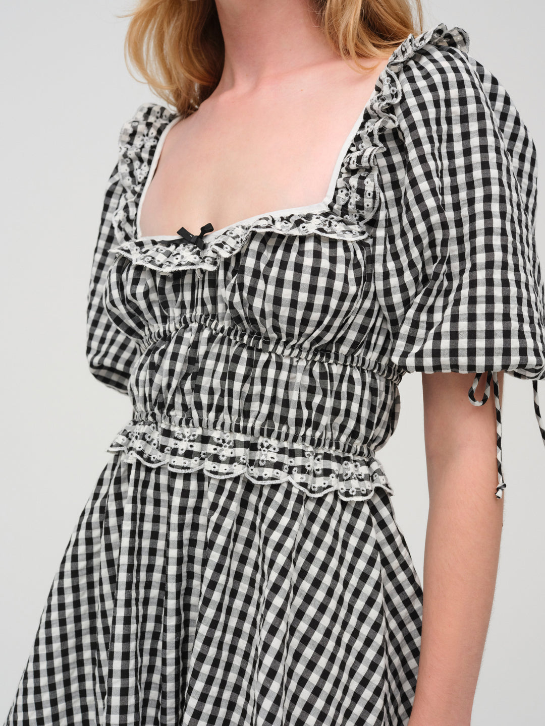 Jackson Mini Dress — Black Gingham